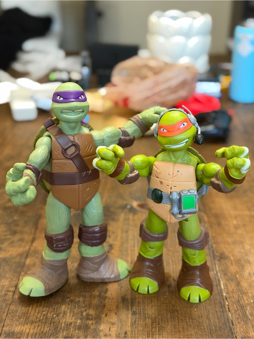 TMNT 2012 Playmates Donatello & Michelangelo Large Action Figure Lot